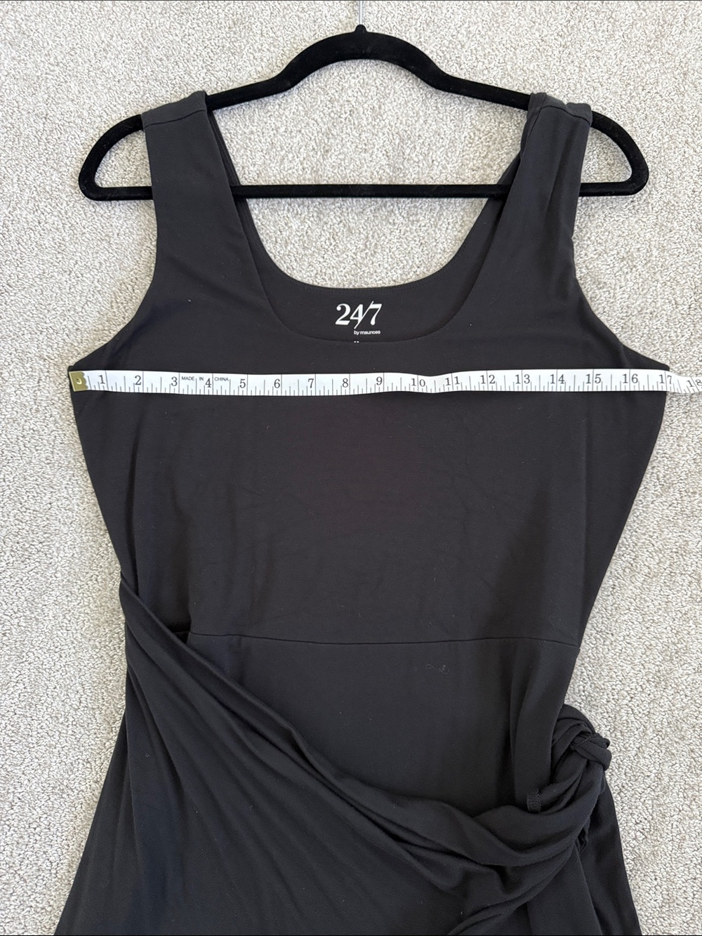 Little Black Tank Dress with Wrap Skirt - Picture 5 of 9